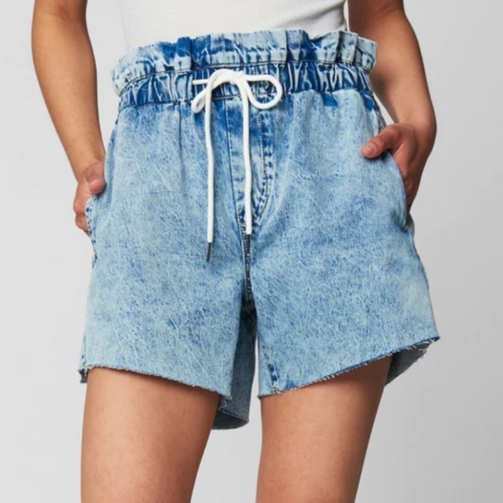 NWT Blank NYC Love On Top High Waist Acid Wash Paperbag Cutoff Shorts